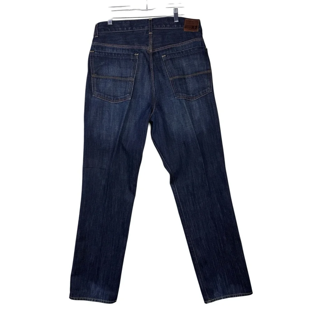 X2 Quality Denim Men's Jeans Size 36L x 34L Blue Classic Straight Regular Fit - Picture 3 of 13